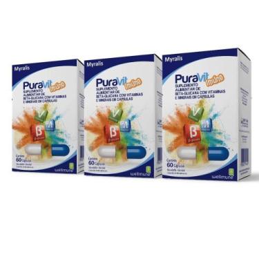 Imagem de Kit Puravit Imune C/60 caps. C/ 3 un. - Myralis