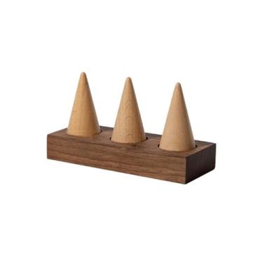 Imagem de x3anggyt5 Elegante expositor de joias de nogueira criativo organizador de suportes de janela para balcão (médio)