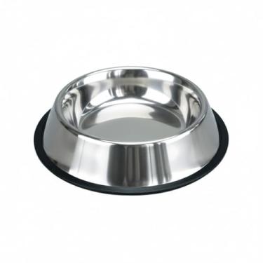 Imagem de Comedouro Inox Antiderrapante para Cães e Gatos – Tigela Resistente, Higiênica e Estável para Água ou Ração