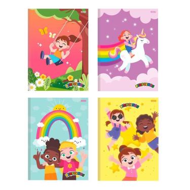 Imagem de Caderno Brochura Pimpolhos Feminino 96F 1 Matéria Pequeno