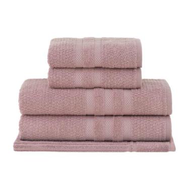 Imagem de Jogo Toalha Banho Vanilla Extra Soft 5pcs Rosa 1732 - Buddemeyer