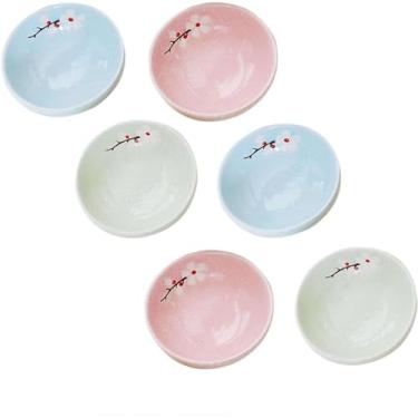 Imagem de Conjunto de tigelas de cerâmica para sobremesa, tigelas de imersão de cerâmica, prato de molho de soja de sushi estilo europeu, pratos de molho, tigelas de imersão de cerâmica, tigelas pequenas para