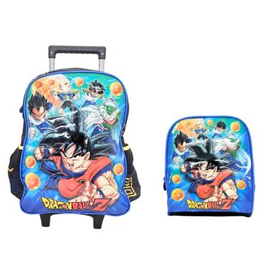 Imagem de Conjunto Escolar Dragon Ball Z com Mochila Rodinhas e Lancheira Térmica