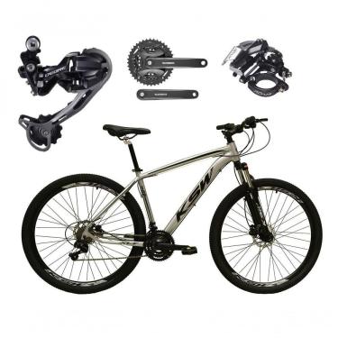 Imagem de Bicicleta Aro 29 Ksw Xlt Shimano Deore E Altus 27v Freio Hidráulico Garfo Trava - Prata Tam.17