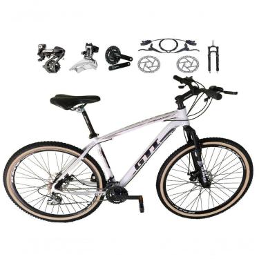 Imagem de Bicicleta Aro 29 Gti Roma Shimano Altus 24v Freio Disco Hidráulico Garfo Trava - Branco Tam.15