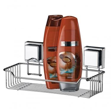 Imagem de Suporte Porta Shampoo Inox Ventosas Sucção Future 7001