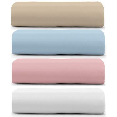 Imagem de Kit Lençol Solteiro Cintilante Sem Elástico 4 Unidades - Varias Cores - 100% Algodão