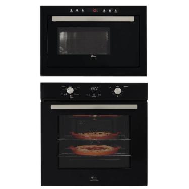 Imagem de Kit Forno Elétrico Fischer Infinity Embutir 82l Com Air Fryer + Micro-ondas 25l Preto 220V