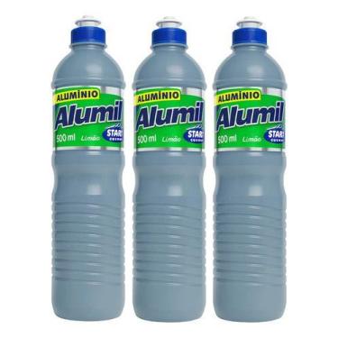 Imagem de Limpa Alumínio Alumil 500ml Kit Com 3 Unidades Limão - Start Quimica