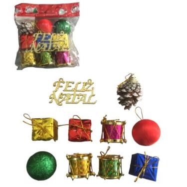 Imagem de Enfeite De Natal 10 Pcs Decoracao De Natal Bolinhas Coloridas - Goal