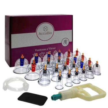 Imagem de Kit Para Ventosaterapia Com Pistola Accubio 24 Copos - Bioland