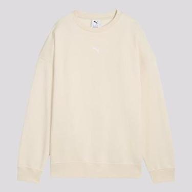Imagem de Moletom Puma ESS Oversized Feminina Off White-Feminino