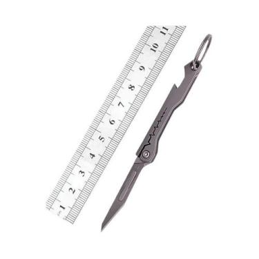 Imagem de Canivete Mini Dobrável Em Liga De Titânio Com Lâmina Afiada Intercambi