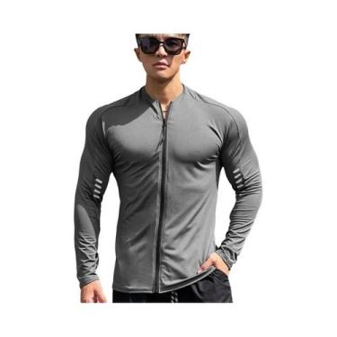 Imagem de Jaqueta De Corrida Masculina De Manga Longa Para Fitness, Roupas Espor