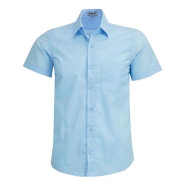 Imagem de Camisa Social Amil Manga Curta Bolso Comfort Tricoline Algodão 1900, A