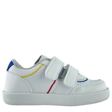 Imagem de Tênis Camin Menino Branco Infantil Tiras 259404-Masculino