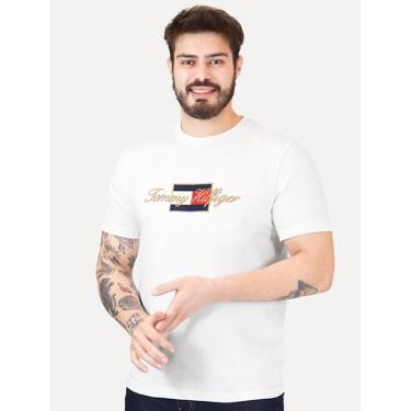 Imagem de Camiseta Tommy Hilfiger Masculina Icon Gold Branca-Masculino