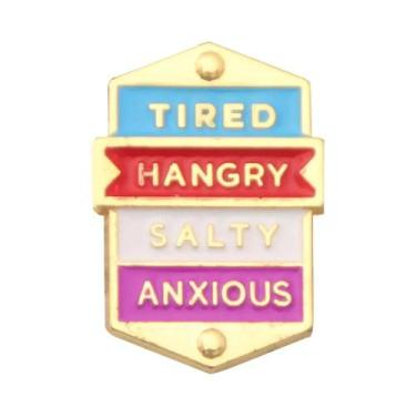 Imagem de Broche Rotativo De Bússola De Cores Esmaltado, Distintivo De Roda De C