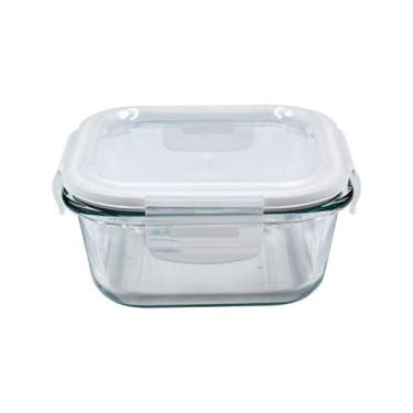 Imagem de Pote Vidro Hermético 520ml Marmita Tampa Trava Forno Freezer Mantiment