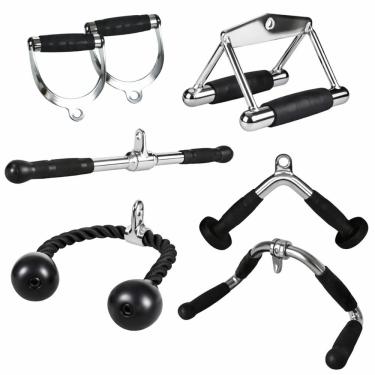 Imagem de Kit 6 Puxadores Ahead Sports Profissional Crossover Pulley Emborrachados