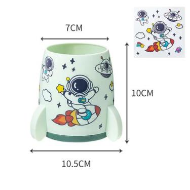 Imagem de Porta Lápis Organizador Foguete Porta Objetos com Adesivos - DY