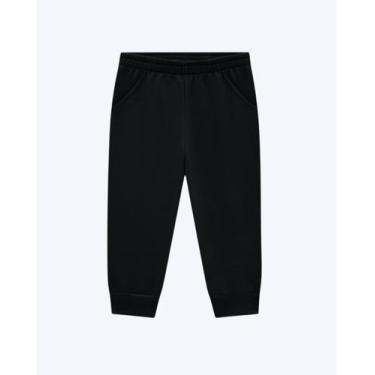 Imagem de Calça Moletom Unissex Infantil Kyly 1000905, Preto, 12