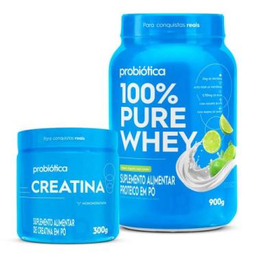 Imagem de Kit Whey Concentrado Pure 900g + Creatina Pura Monohidratada 300g- Pro