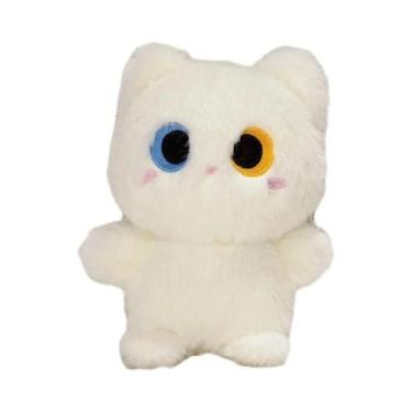 Imagem de Almofada De Pelúcia Gatinho Siamês Laranja E Preto Kawaii Para Criança