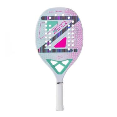 Imagem de Raquete Beach Tennis Zeiq Advanced Júlia Nogueira White 3K-Unissex