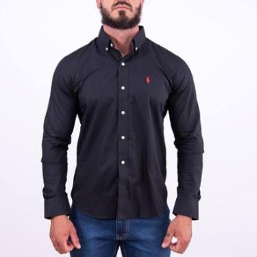 Imagem de Camisa Masculina Preta Ralph Lauren Manga Longa-Masculino