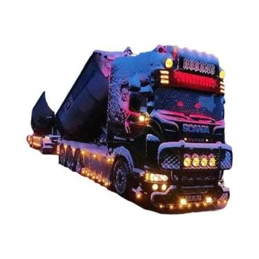 Imagem de Kit De Pintura Diamante 5D Infantil: Caminhão De Bombeiros Com Bordado