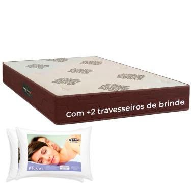 Imagem de Conjunto Colchão Casal Inova D45 com 2 Travesseiros Ortobom
