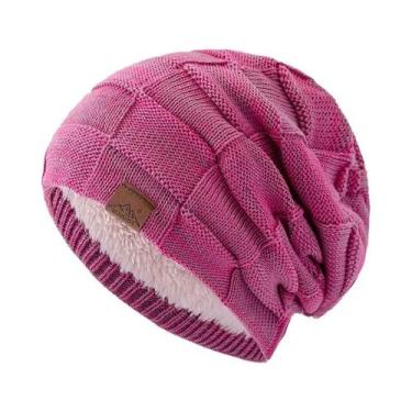 Imagem de Gorro Feminino Multicolorido De Inverno Quente E Moderno Em Tricô Esti