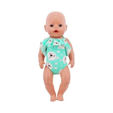 Imagem de Roupa De Ginástica Justa Ao Corpo Estilo Maiô Kawaii Para Bonecas Amer