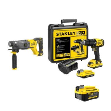Imagem de Martelete Perfurador STANLEY + Parafusadeira + Ganhe Bateria