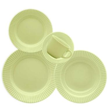 Imagem de Aparelho de Jantar e Chá 30 peças Canelé Verde - Biona