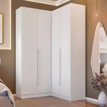 Imagem de Guarda-Roupa Casal Modulado Salvo 4 Portas 4 Gavetas Branco - Pnr Móveis