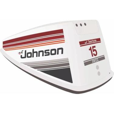 Imagem de Kit Adesivos Compatível Motor Popa Johnson 15HP 80-84 - ORAJET