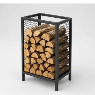 Imagem de Suporte Para Madeira Porta Lenha Organizador De Metal Ferro