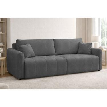 Imagem de Sofa 3 Lugares Retratil Reclinavel 230cm Linho Aveludado Ferrara Ferguile
