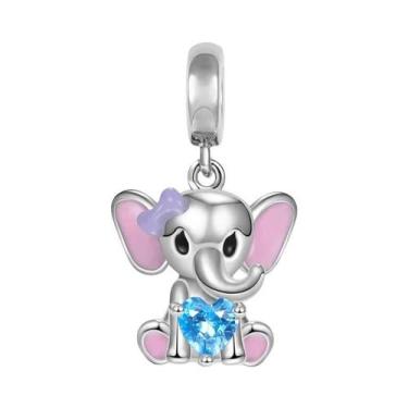 Imagem de Pulseira De Prata Esterlina 925 Com Pingente De Panda, Elefante E Porq