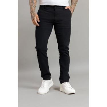 Imagem de Calça Sarja Sport Fino Masculina Casual Preto Dialogo-Masculino