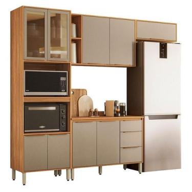 Imagem de Cozinha Modulada Plena 4 Peças Torre Quente Cinamon Nude Prime TX - De