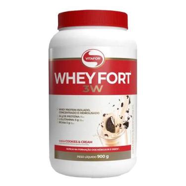 Imagem de Whey Protein Whey Fort 3W Cookies 'n Cream Vitafor 900g