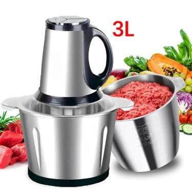 Imagem de Moedor Elétrico Potente Carne, Picador Legumes, 110v + DESCASCADOR - T