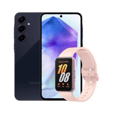 Imagem de Smartphone Samsung Galaxy A55 5G Azul Escuro 128GB, 8GB RAM, Câmera Tripla de até 50MP,...