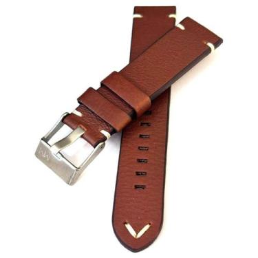 Imagem de Pulseira Relógio Couro Com Pesponto Reforçado, Linha Premium.LC96-MONT