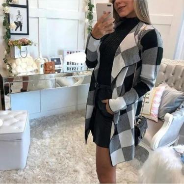 Imagem de Kimono Xadrez Tricot Sobretudo