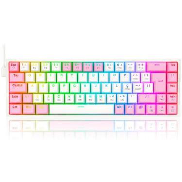 Imagem de Teclado Mecânico Gamer Redragon Castor Lollipop RGB - Switch Blue - Br