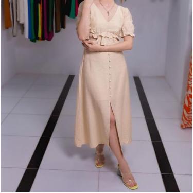 Imagem de Vestido cor palha tamanho P - elysium concept